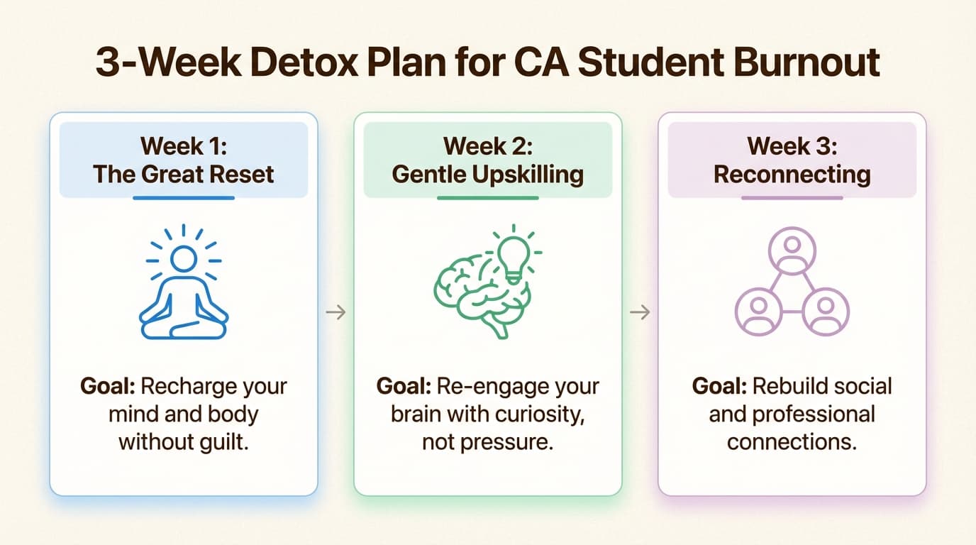 3-Week Detox Plan for CA Student Burnout | CA Monk