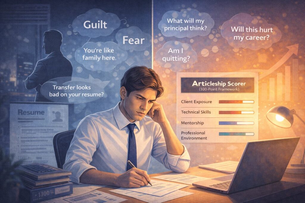 CA Articleship Transfer Rules + Decision Scorer